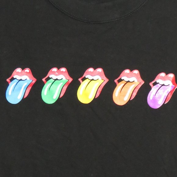 The Rolling Stones Black Multicolor Graphic Tee Size Small 37 1/2" Chest - Picture 2 of 5